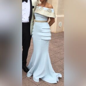 Elegant Baby Blue Evening Dress